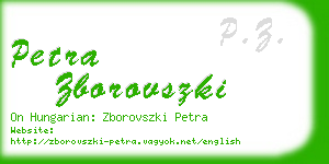 petra zborovszki business card